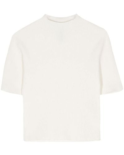 CFCL Ribbed-knit Mock-neck Top - White