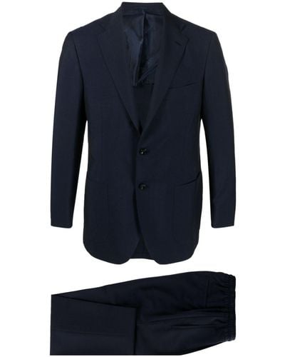 Kiton Einreihiger Anzug - Blau