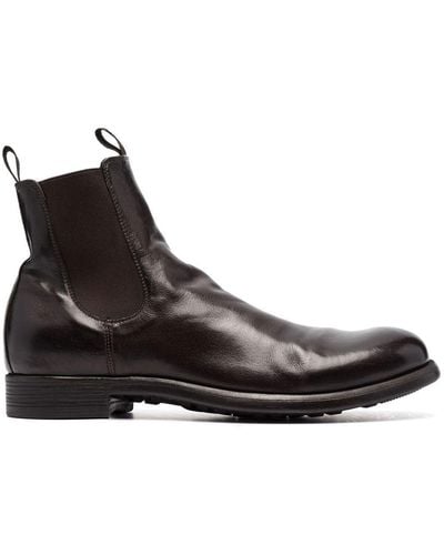 Officine Creative Polished-leather Chelsea Boots - Brown