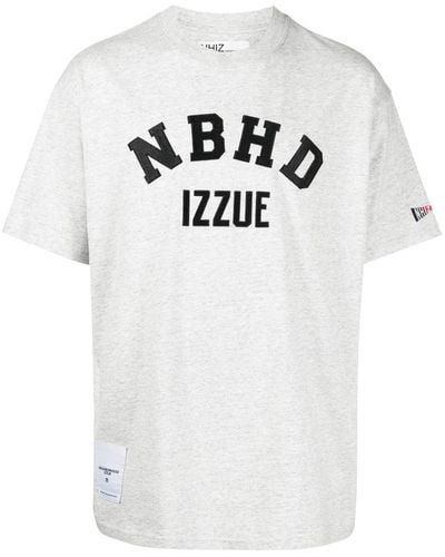 Izzue T-shirt en coton à logo imprimé - Blanc