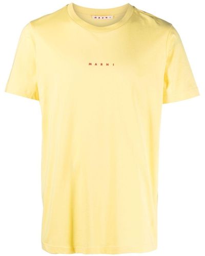 Marni Camiseta con logo estampado - Amarillo