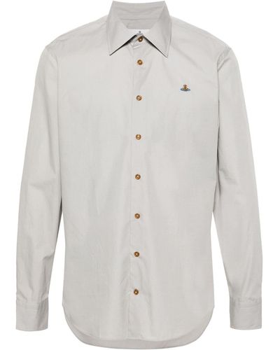 Vivienne Westwood Camisa Ghost con bordado Orb - Blanco