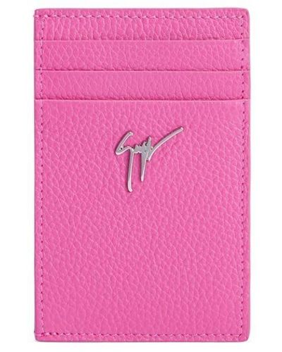 Giuseppe Zanotti Albert Leather Cardholder - Pink