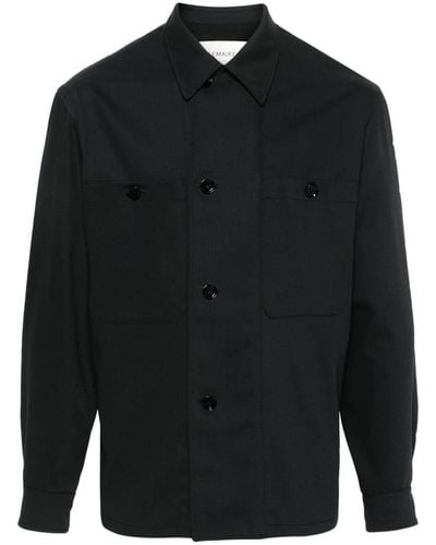Lemaire Military-inspired Virgin-wool Overshirt - Black