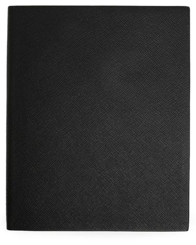 Smythson Cahier de notes à texture grainée - Noir
