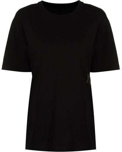 Alexander Wang T-shirt en coton à logo contrastant - Noir