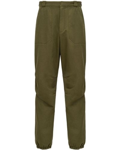 Prada Straight-leg Regular-fit Cotton Pants - Green