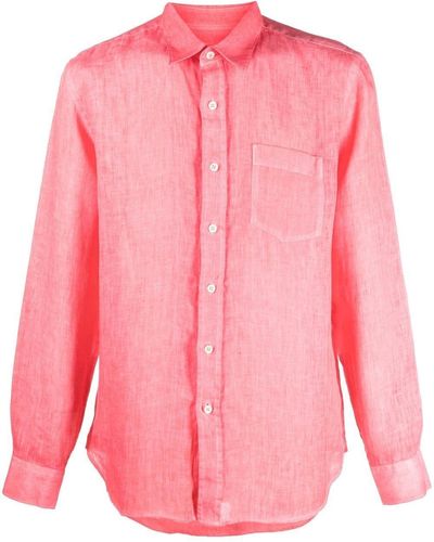 120% Lino ロングスリーブ リネンシャツ - ピンク