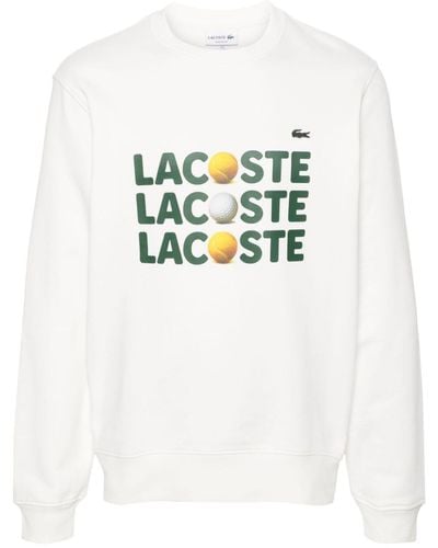 Lacoste Sweatshirt mit Logo-Print - Weiß