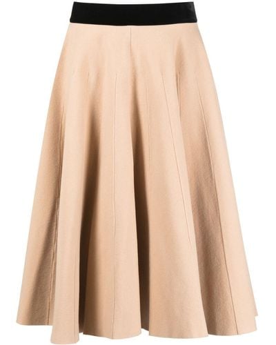 Maison Margiela High-waisted Pleated Maxi Skirt - Natural