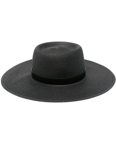 Max Mara Musette logo-plaque sun hat - Schwarz