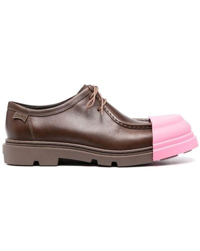Camper Junction Two-tone Lace-up Loafers - Brown