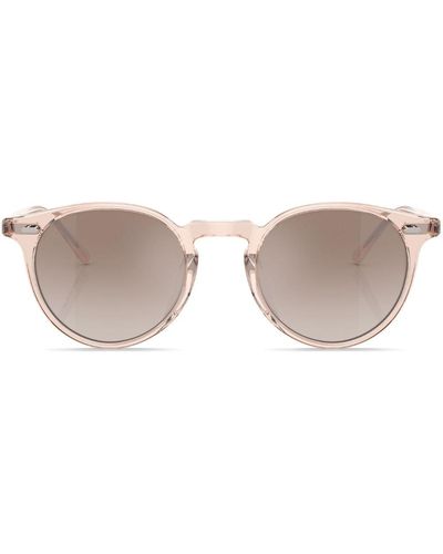 Oliver Peoples Zonnebril Met Rond Montuur - Rood