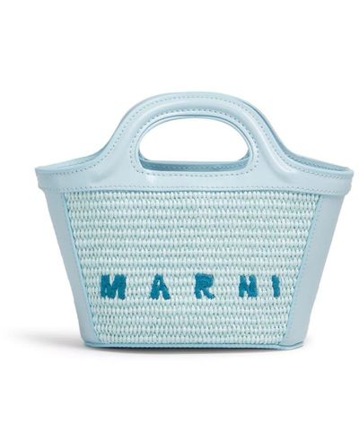 Marni Tropicalia Micro Shopper - Blauw