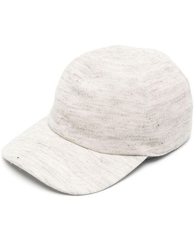 Eleventy Linen Adjustable Cap - White