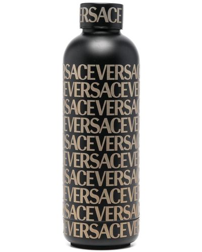 Versace Borraccia con stampa - Nero