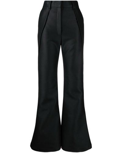 Concepto Tailored-cut Flared Trousers - Black