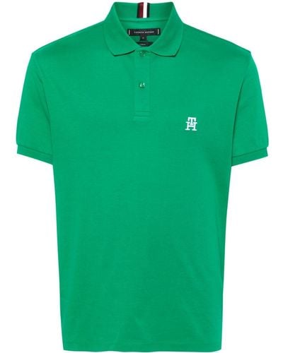 Tommy Hilfiger Poloshirt Met Geborduurd Logo - Groen