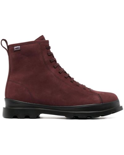 Camper Brutus Leather Ankle Boots - Brown
