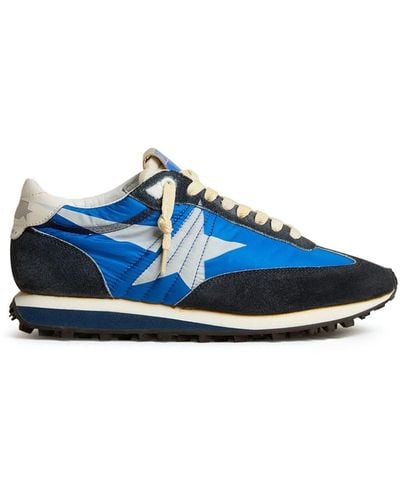 Golden Goose Star-print Lace-up Trainers - Blue