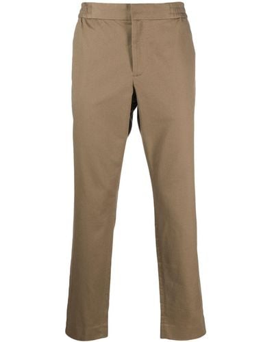Vince Mid-rise Straight-leg Trousers - Natural