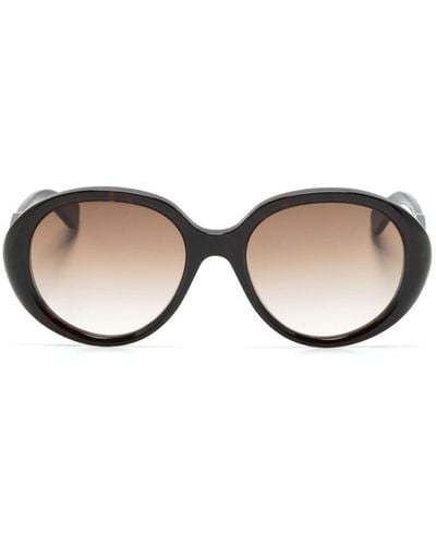Chloé Gayia Oval-frame Sunglasses - Natural