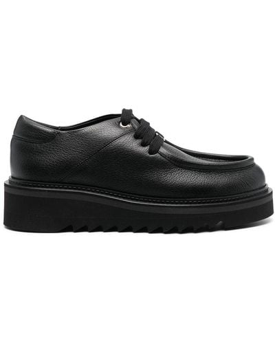 Ferragamo 50mm Chunky Lace-up Oxford Shoes - Black