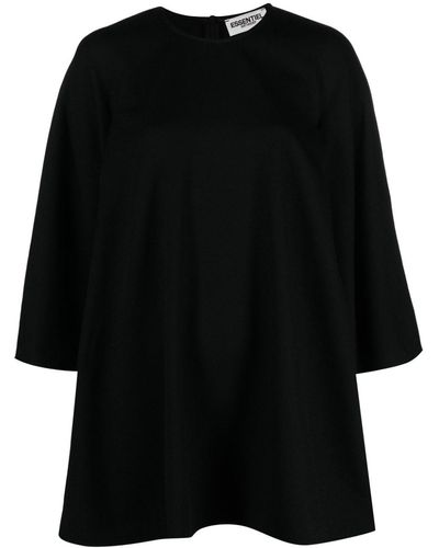 Essentiel Antwerp Robe-cape évasée à coupe courte - Noir