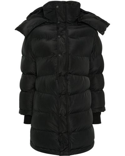 Balenciaga Hooded Padded Coat - Black