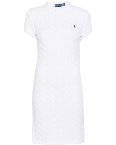 Polo Ralph Lauren Cable-knit mini dress - Blanc