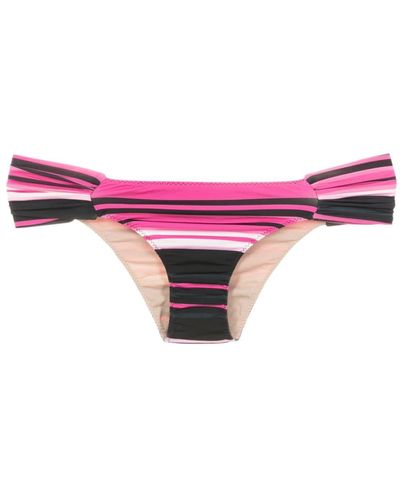 Clube Bossa Ricy Stripe-print Bikini Bottoms - Pink