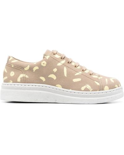 Camper Abstract-pattern Lace-up Trainers - Natural