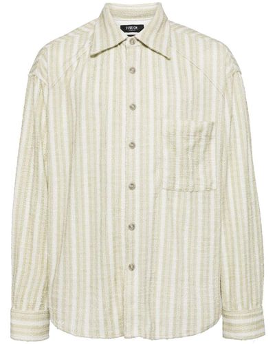 FIVE CM Striped Button-up Shirt - Natural