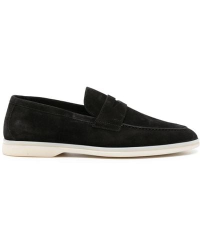 SCAROSSO Luciano Suede Loafers - Black