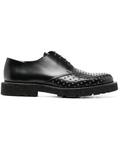 Paul Smith Perforated-detail Leather Derby Shoes - Black