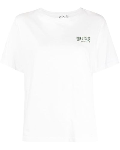 The Upside Logo-print Organic Cotton T-shirt - White