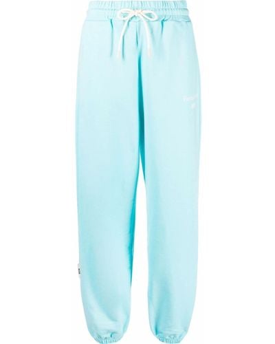 MSGM Pantalon de jogging Fantastic Green à lien de resserrage - Bleu