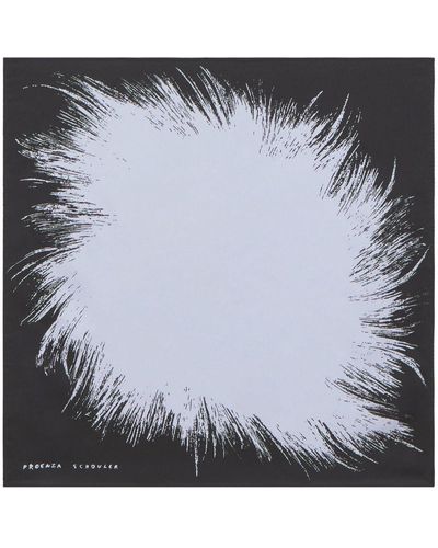 Proenza Schouler Feather Dot-print Silk Scarf - Metallic