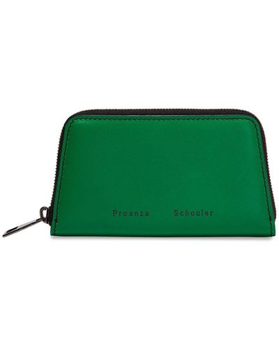 Proenza Schouler Trapeze Compact Leather Wallet - Green
