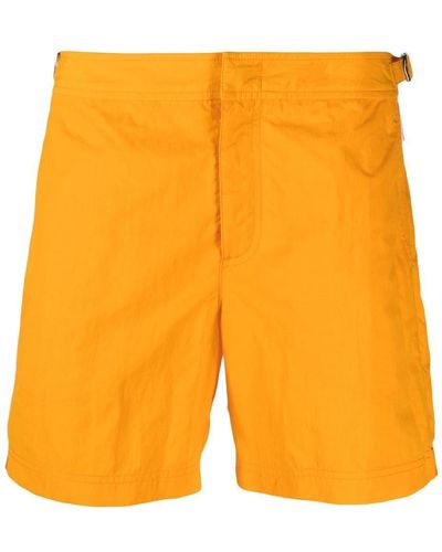 Orlebar Brown Badeshorts mit verdecktem Verschluss - Gelb