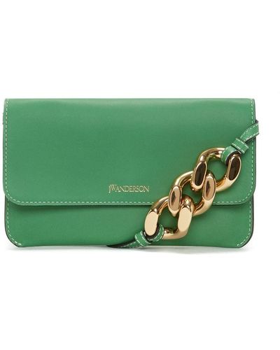 JW Anderson Bandolera con correa de eslabones - Verde