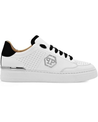 Philipp Plein Monogram Leather Sneakers - Brown