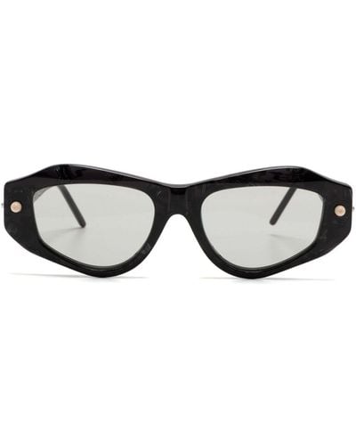 Kuboraum P15 Geometric-frame Sunglasses - Black