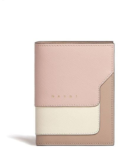 Marni Colour-block Leather Wallet - White