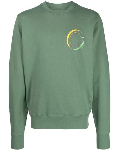 Clot Sweatshirt mit Globus-Print - Grün