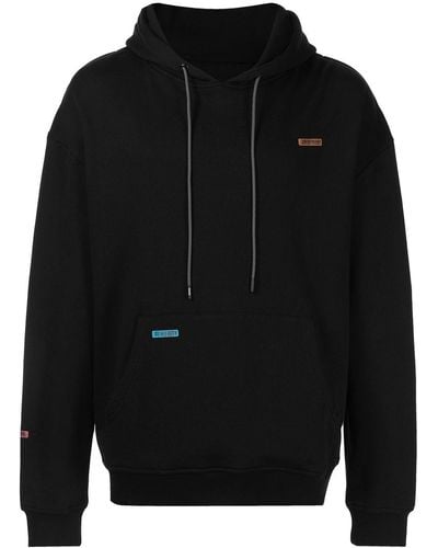 Mostly Heard Rarely Seen Barcode Patch Jersey Hoodie - Black