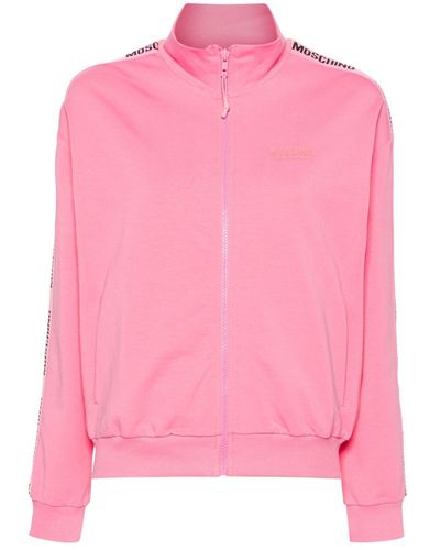 Moschino Jacke mit Logo-Streifen - Pink