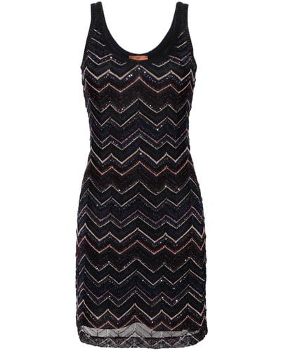 Missoni Zigzag-woven Sequin-embellished Dress - Black