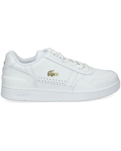 Lacoste Sneakers T-Clip in pelle - Bianco