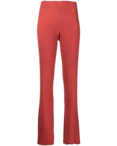 Dion Lee Ribbed-knit Flared Pants